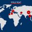 آمار نقشه جهانی 4k و hd آبی
