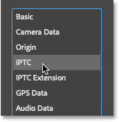 انتخاب IPTC